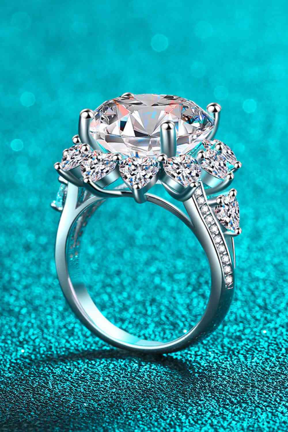 10 Carat Moissanite Flower-Shaped Ring - lolaluxeshop