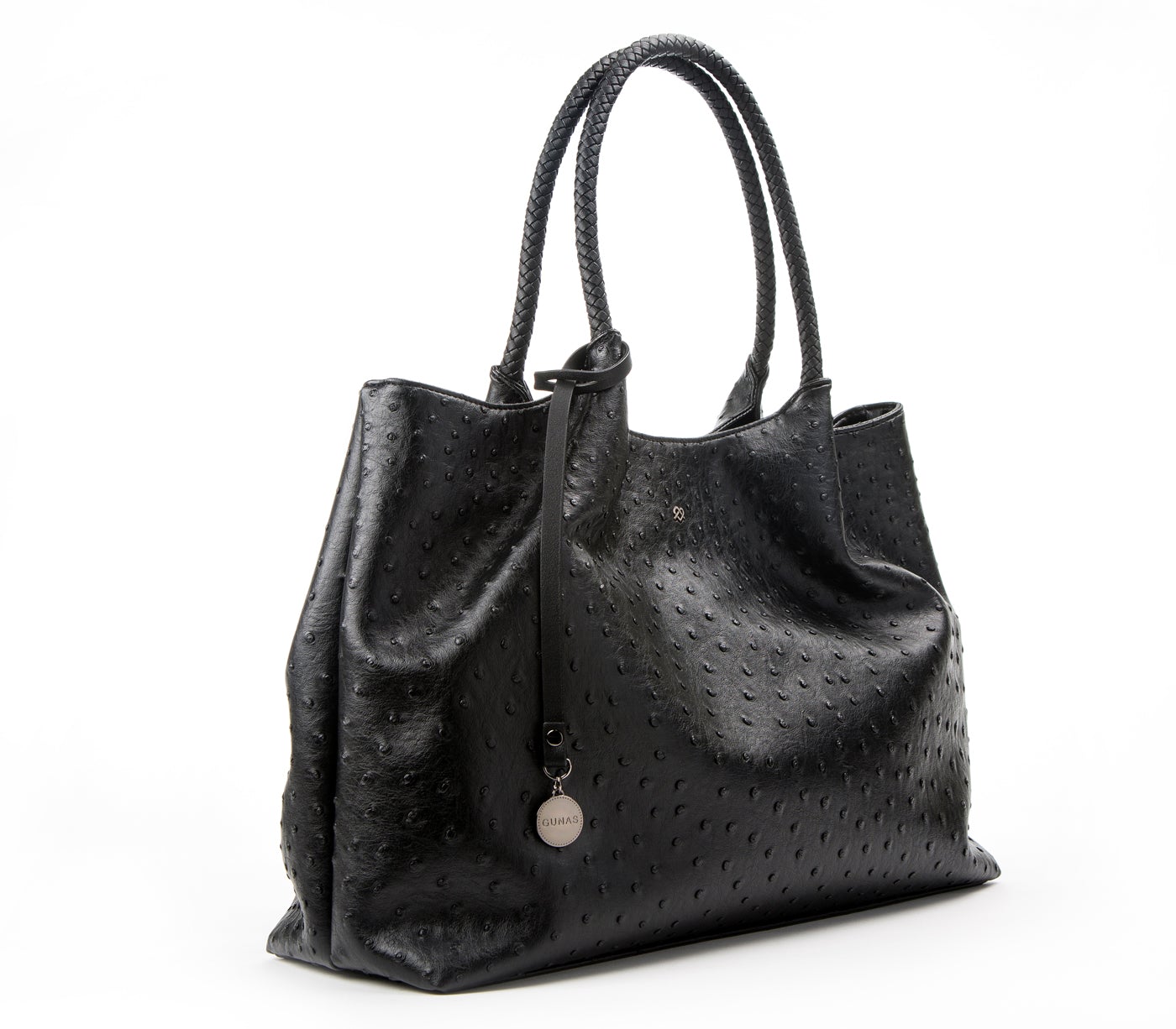 Naomi - Black Vegan Leather Tote Bag - lolaluxeshop