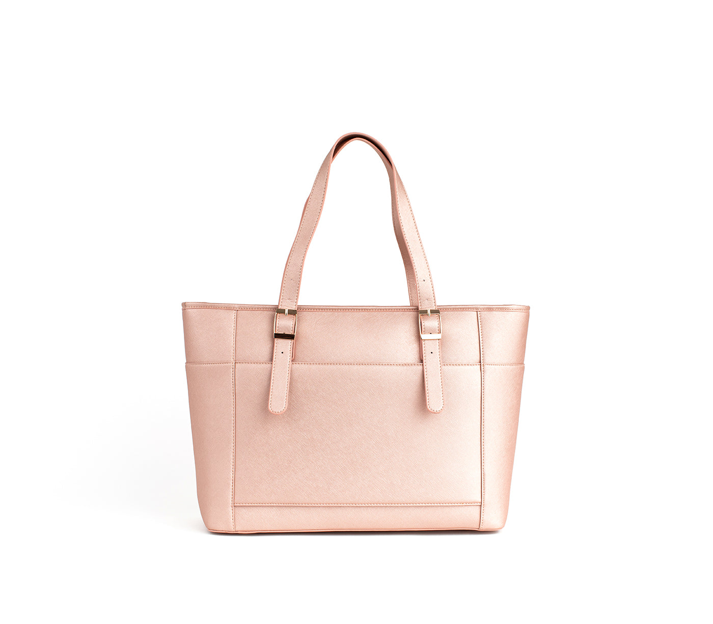 Miley - Light Pink Vegan Leather Laptop Bag - lolaluxeshop