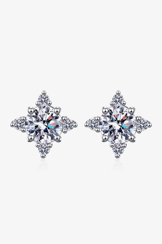 Four Leaf Clover 2 Carat Moissanite Stud Earrings - lolaluxeshop