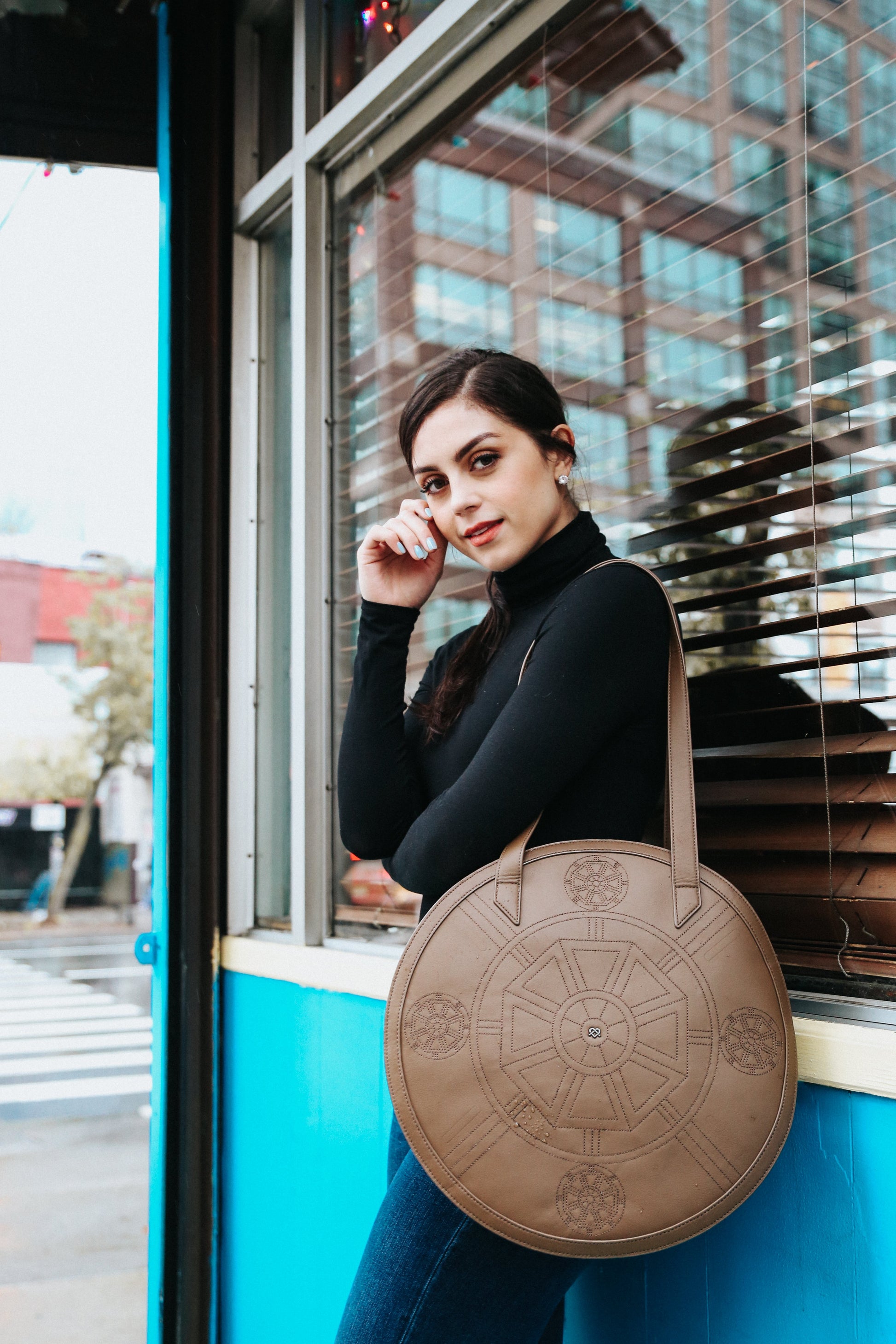 Meghan - Brown Vegan Tote Bags - LOLA LUXE