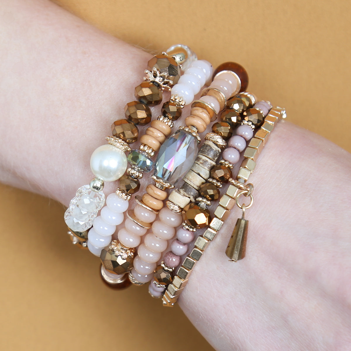 Hdb2200 - Stone Beads Stackable Bracelet - lolaluxeshop