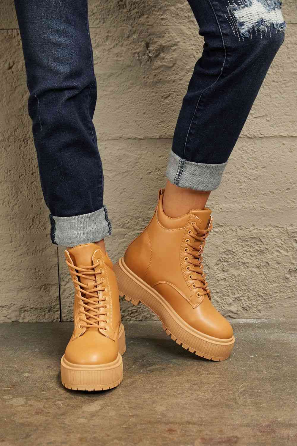 East Lion Corp Platform Combat Boots - lolaluxeshop