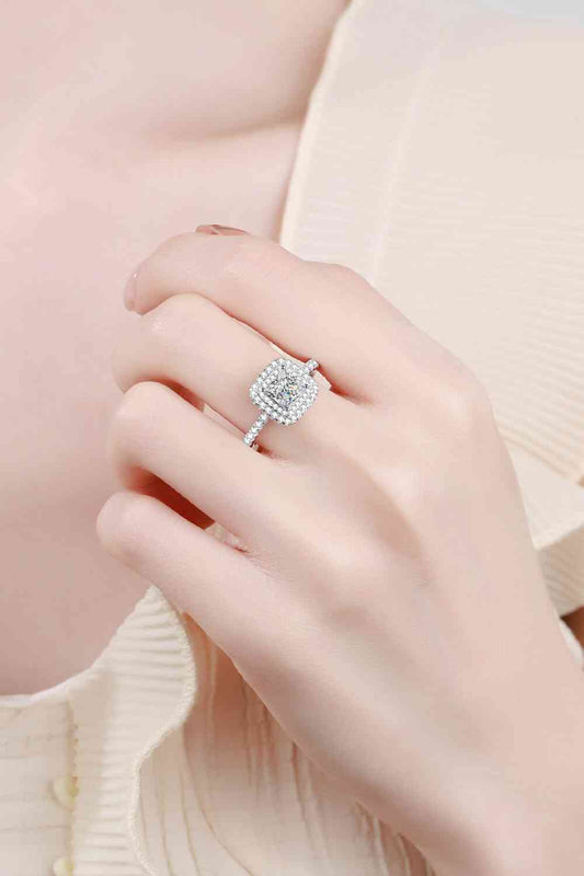 Sterling Silver 1 Carat Moissanite Ring - lolaluxeshop