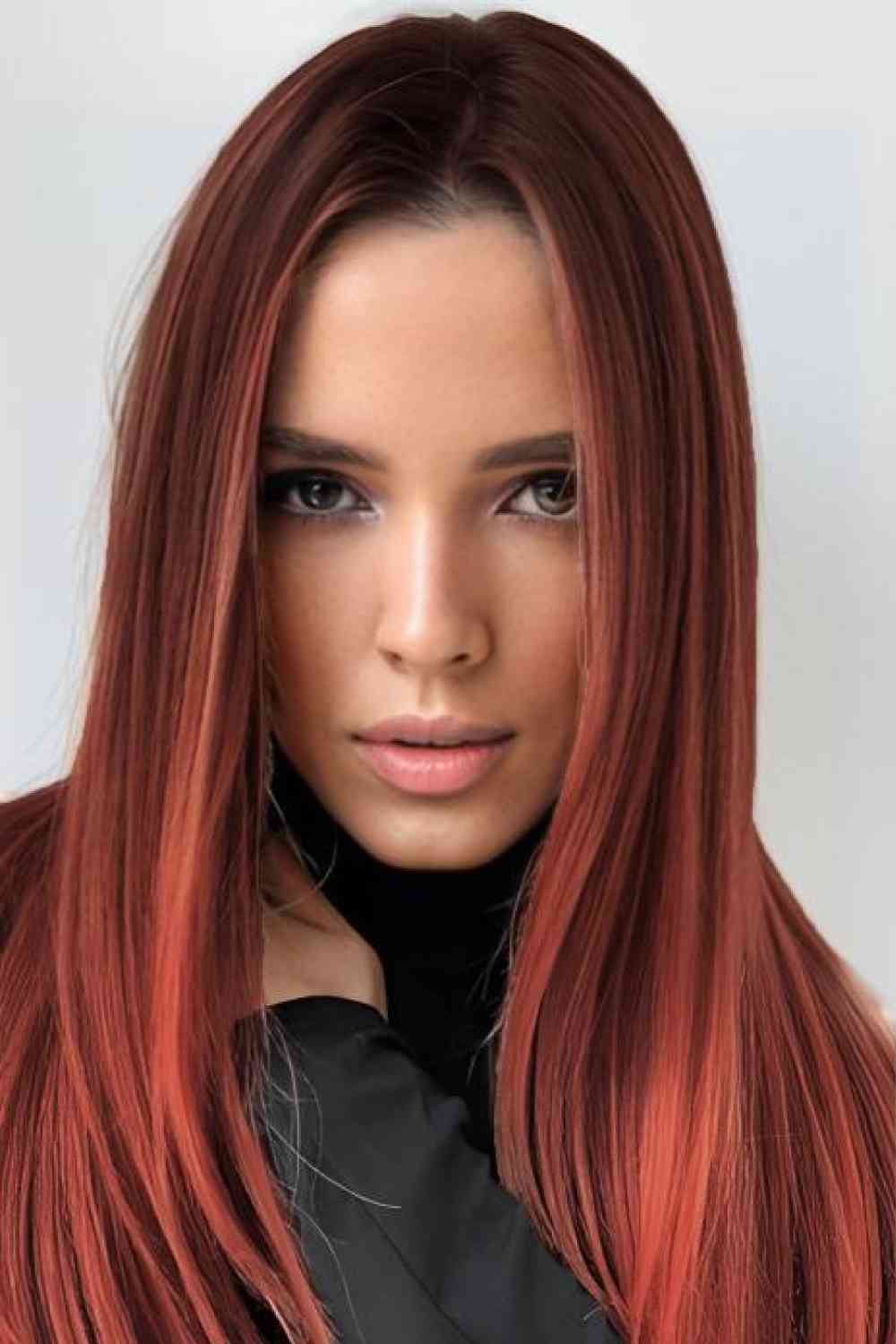 13*2" Full-Machine Wigs Synthetic Mid-Length Straight 27" - lolaluxeshop