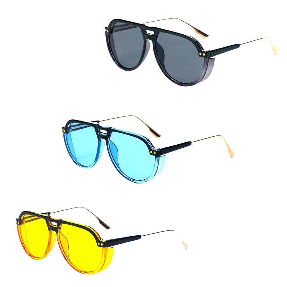 KRAKOW | Modern Round Carrera Style Aviator Fashion Sunglasses - lolaluxeshop