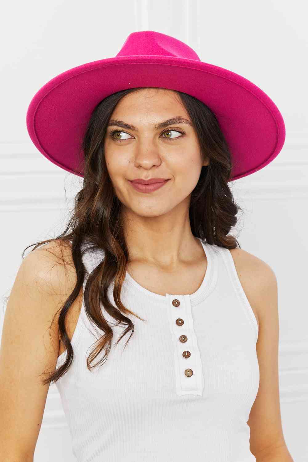 Fame Keep Your Promise Fedora Hat in Pink - lolaluxeshop