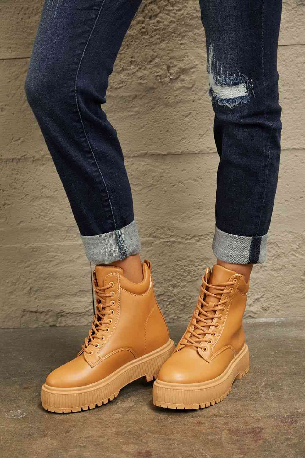 East Lion Corp Platform Combat Boots - lolaluxeshop