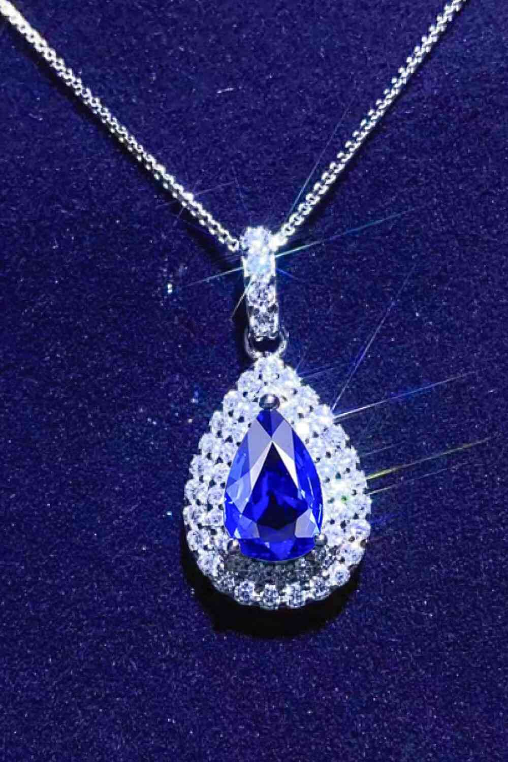 2 Carat Moissanite Teardrop Pendant Necklace - lolaluxeshop