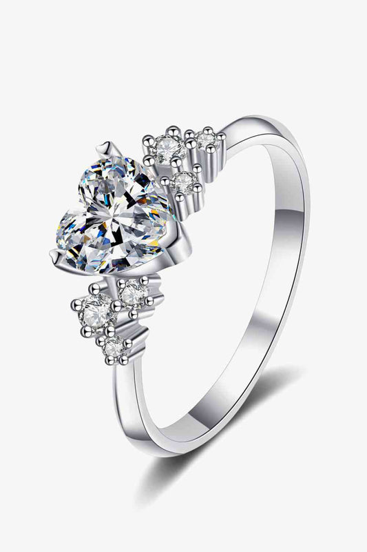 1 Carat Moissanite Heart Ring - lolaluxeshop