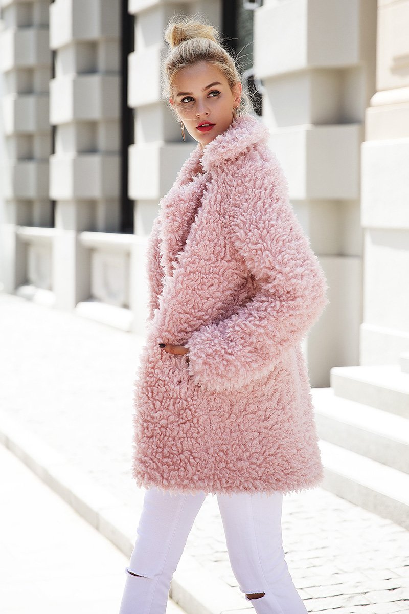 Faux Fur Long Casual Coat - LOLA LUXE