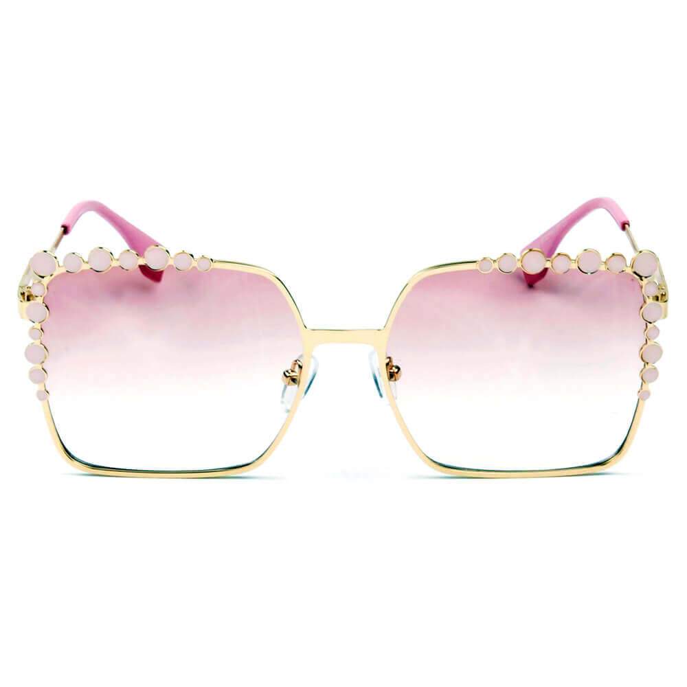 CHICO | Luxury Fashion Oversized Square Metal Frame Bubbles Sunglasses - lolaluxeshop