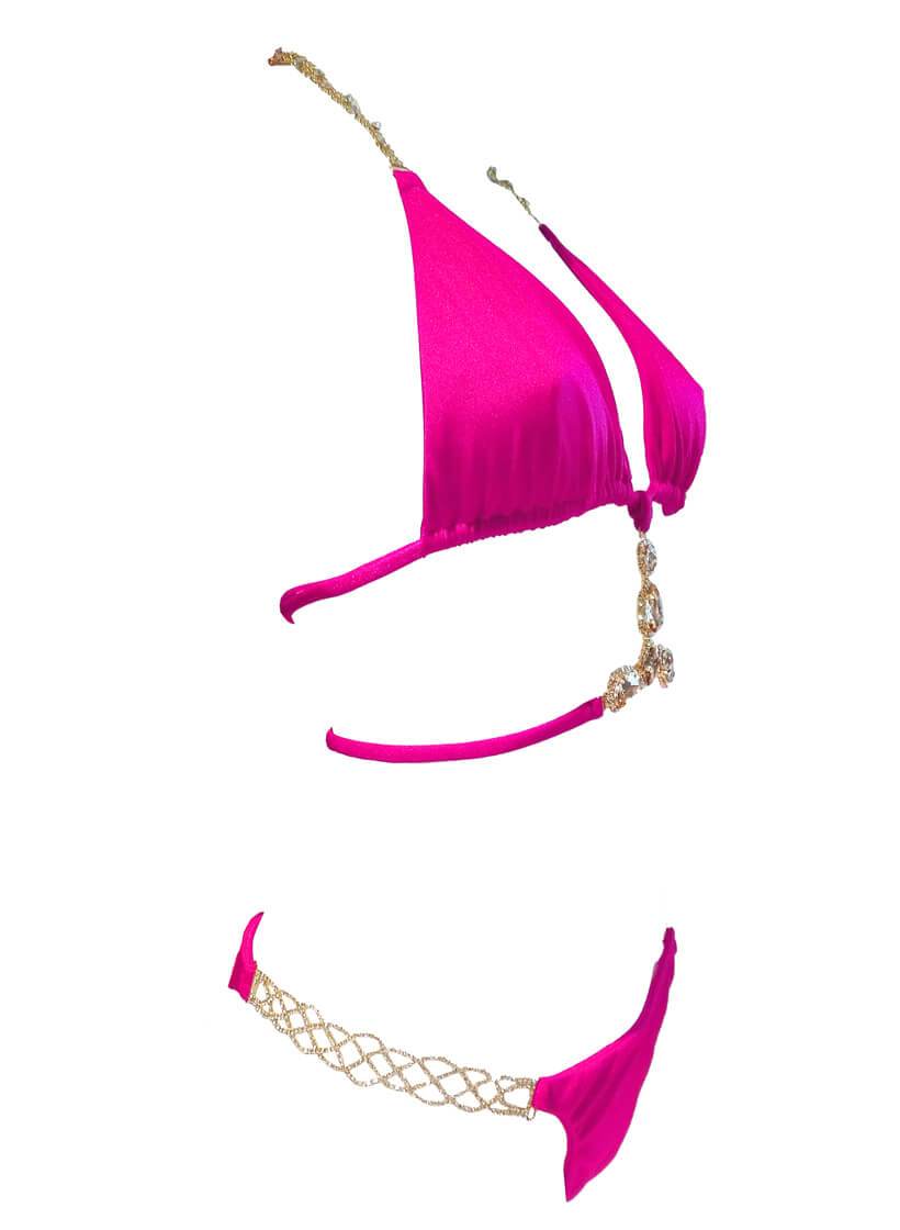 June Triangle Top & Tango Bottom - Pink - LOLA LUXE