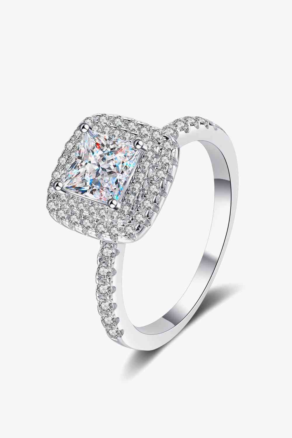 Sterling Silver 1 Carat Moissanite Ring - lolaluxeshop