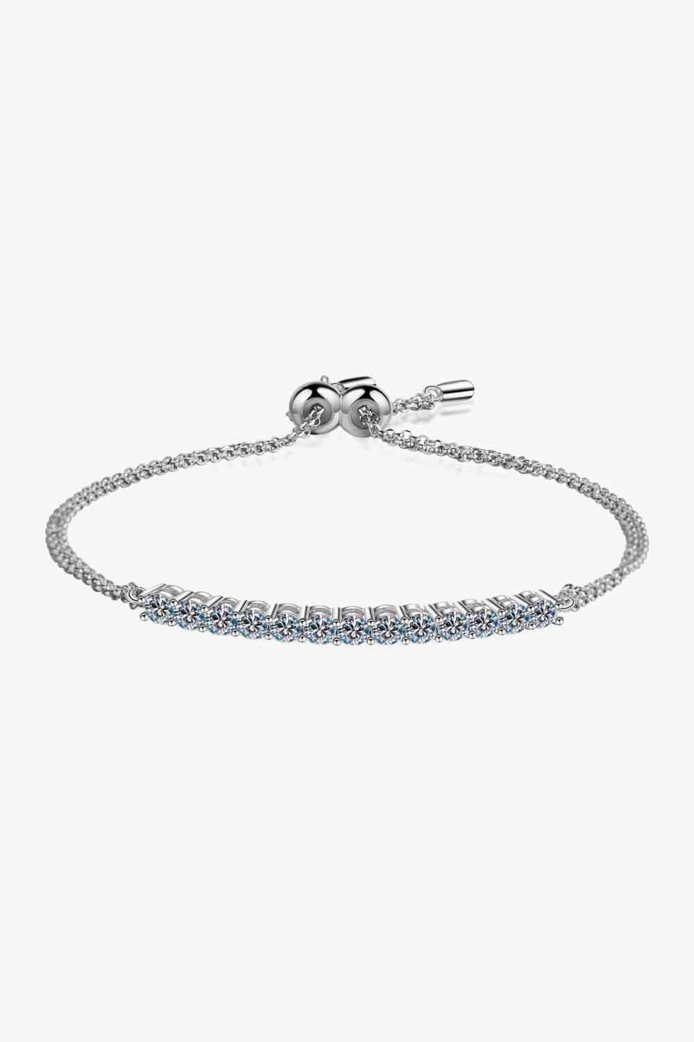 Adored Moissanite Sterling Silver Bracelet - lolaluxeshop