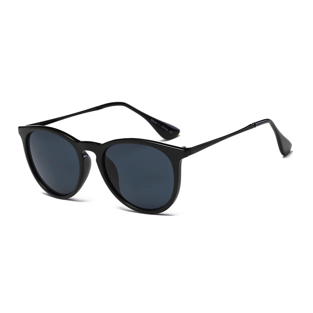 AMES | Retro Vintage Inspired Horned Keyhole Round Sunglasses - lolaluxeshop