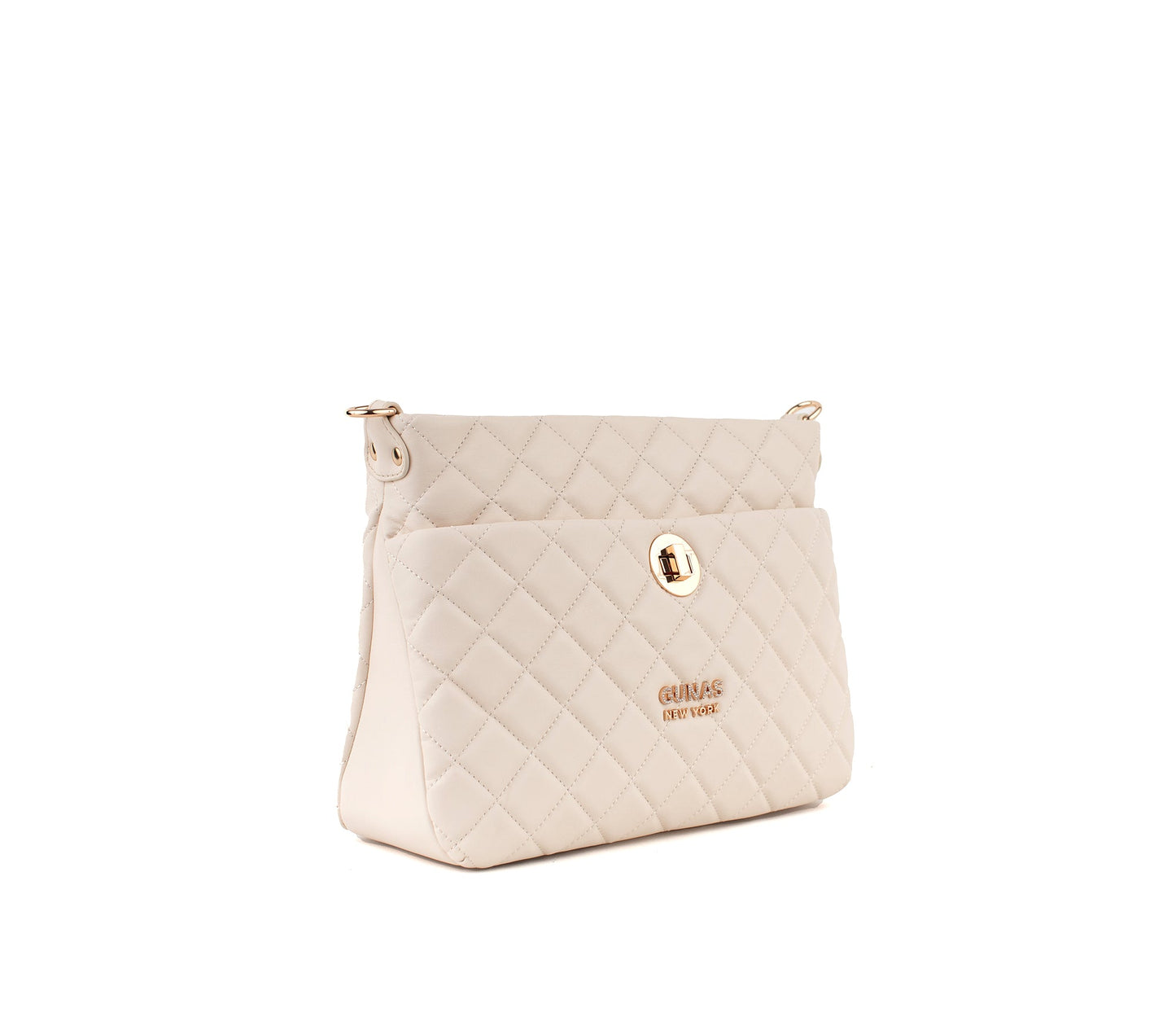 Koi - Off-White Quilted Vegan Leather Purse - lolaluxeshop