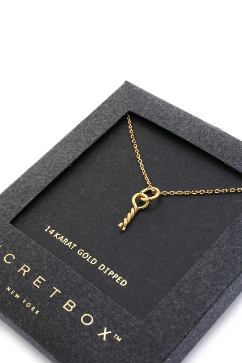 Secret Box Twisted Knot Charm Necklace - LOLA LUXE