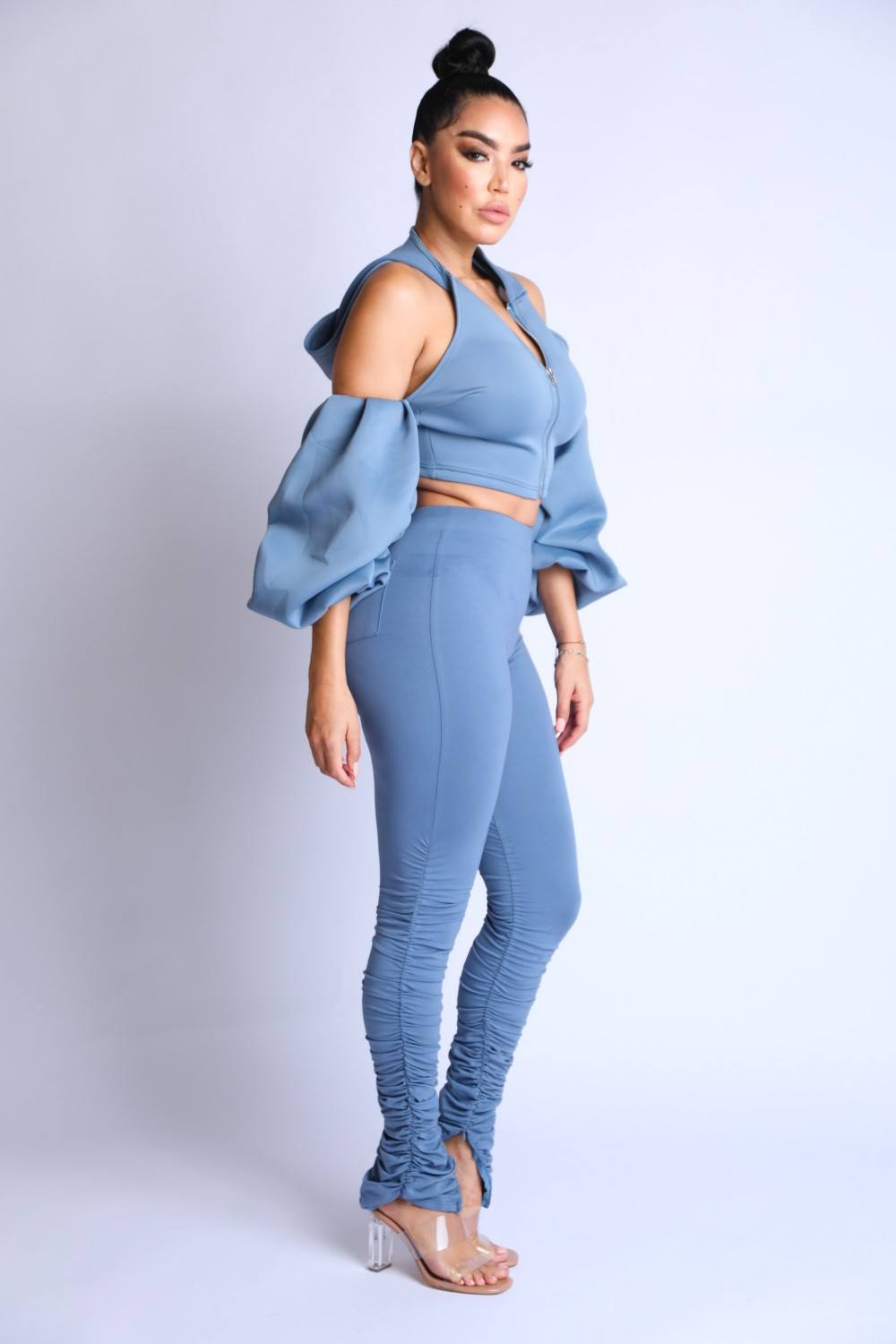 Puff Sleeve Hoodie Set - LOLA LUXE