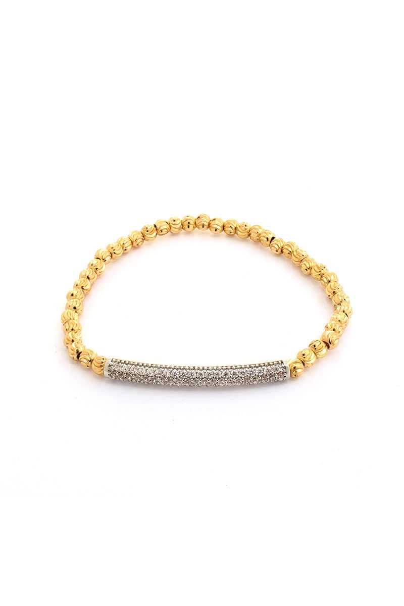 Metal Ball Bead Stretch Bracelet - LOLA LUXE