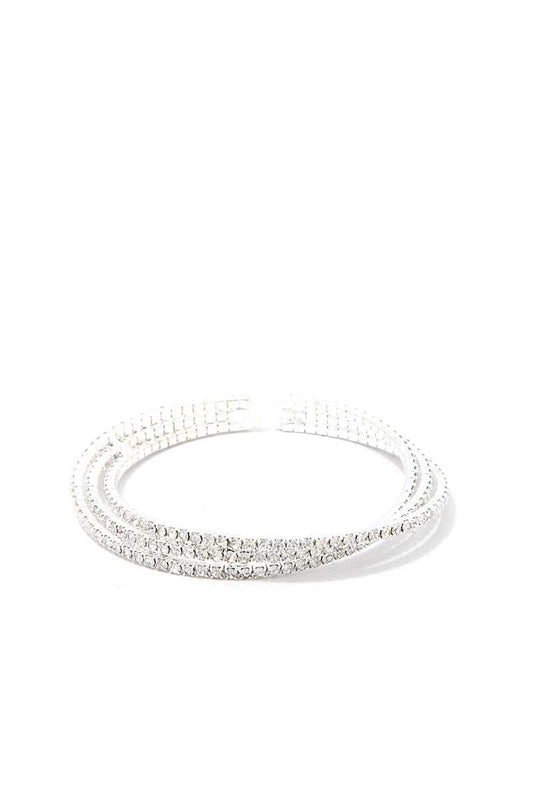 Multi Twist Rhinestone Bracelet - LOLA LUXE