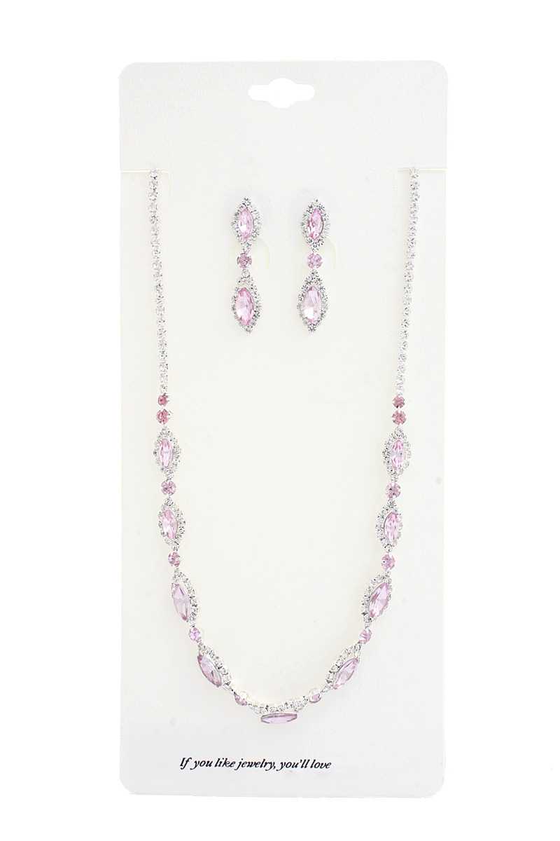 Elegant Marquise Rhinestone Loop Necklace - LOLA LUXE