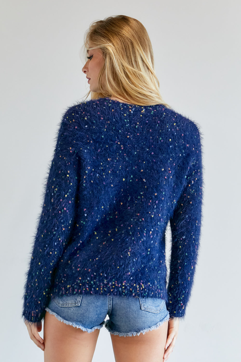 Cute Multi Color Polak Dot Sweater - LOLA LUXE