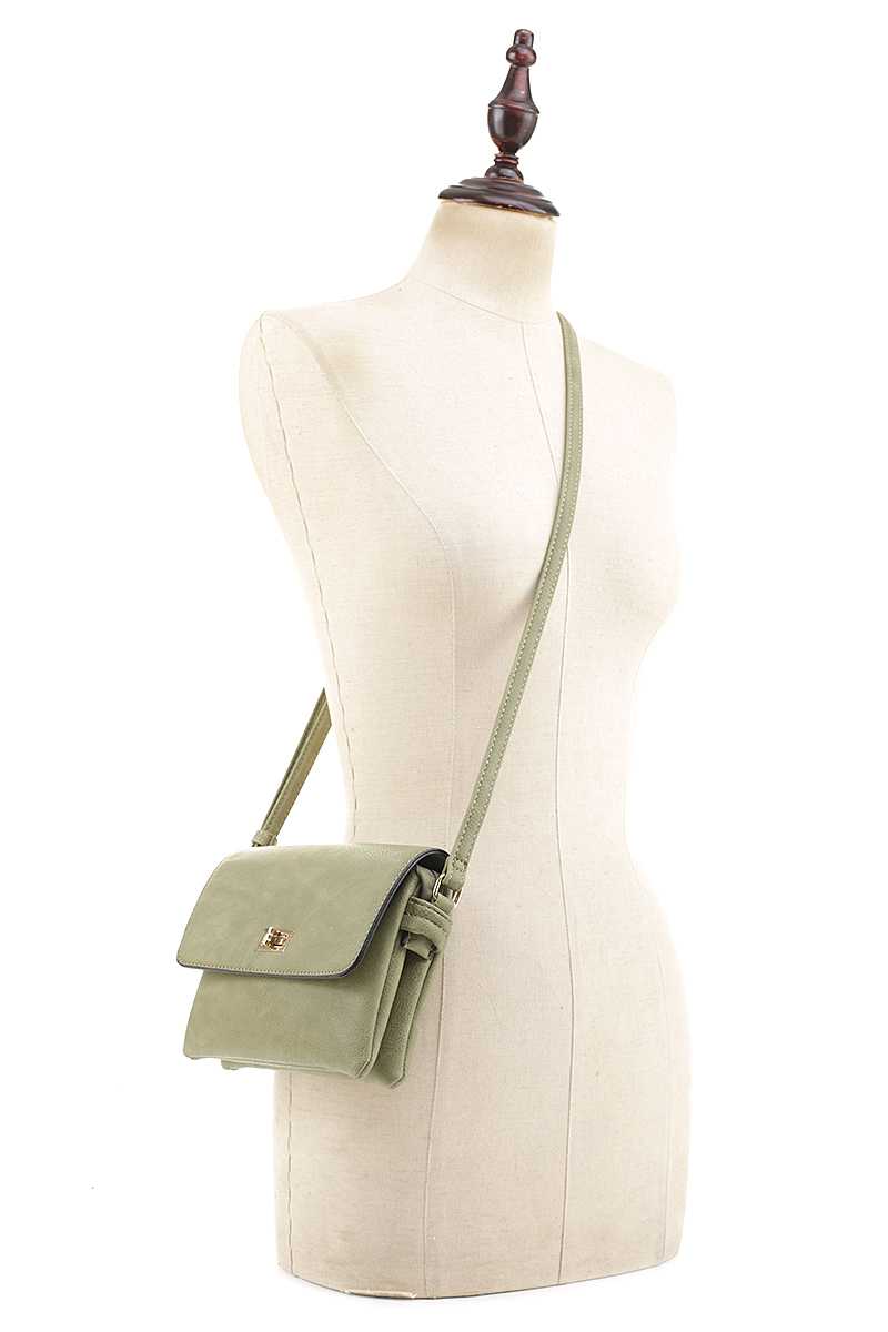 Smooth Colored Crossbody Bag - lolaluxeshop