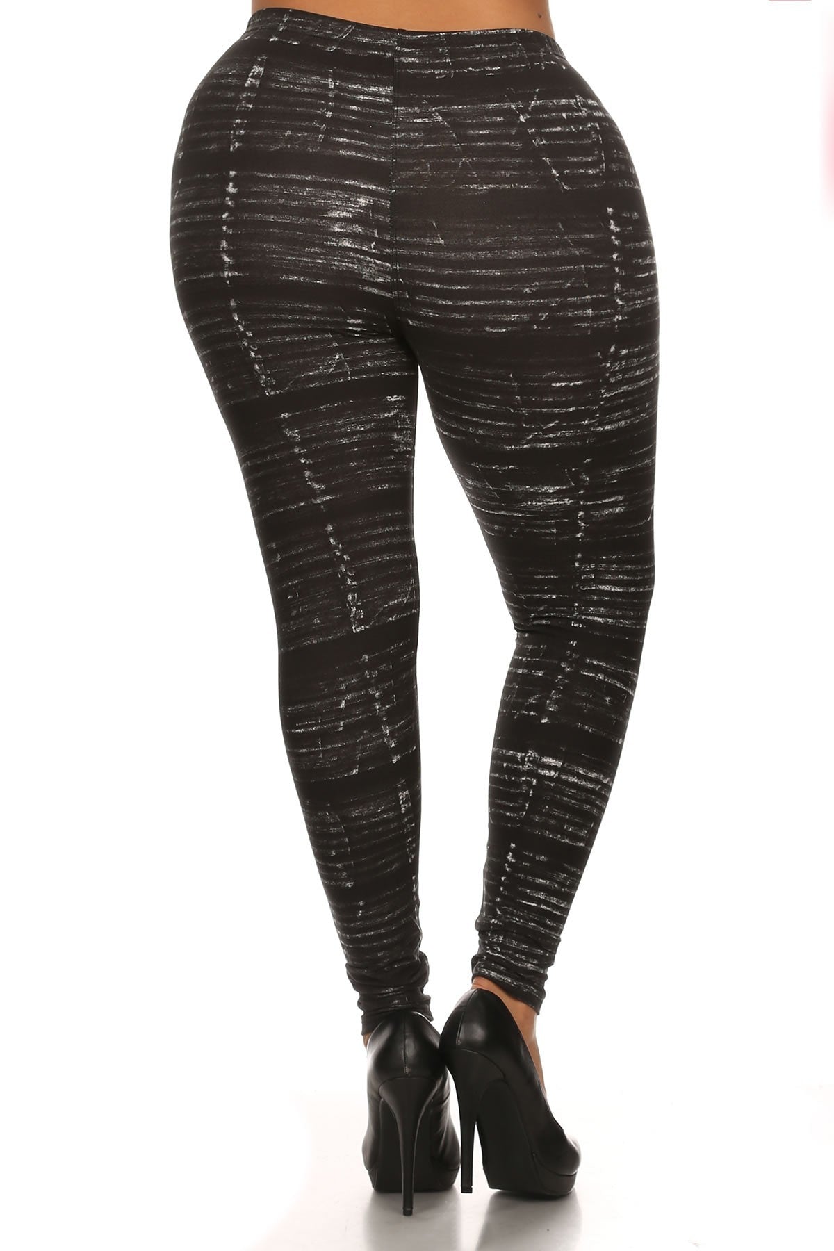 Plus Size Tie Dye Print, Full Length Leggings In A Fitted Style With A Banded High Waist. - LOLA LUXE