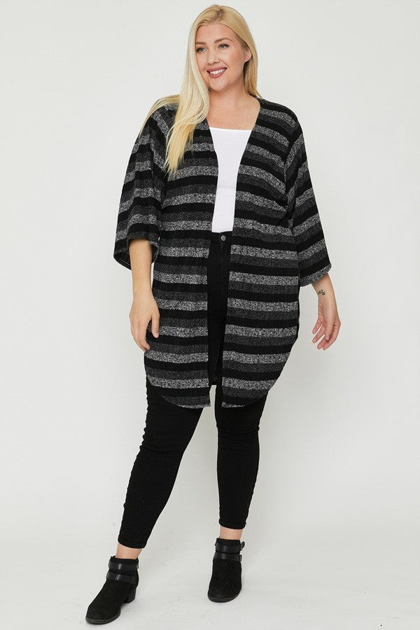 Multi-color Striped Cardigan - LOLA LUXE