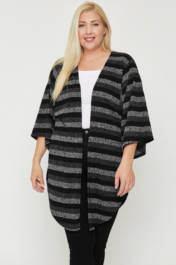 Multi-color Striped Cardigan - LOLA LUXE