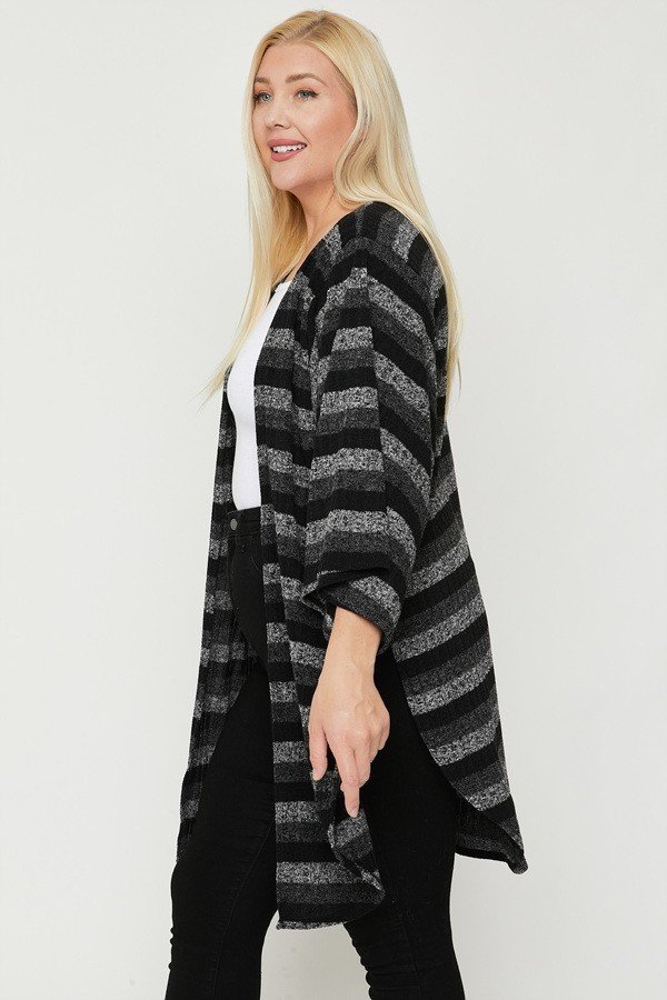 Multi-color Striped Cardigan - LOLA LUXE