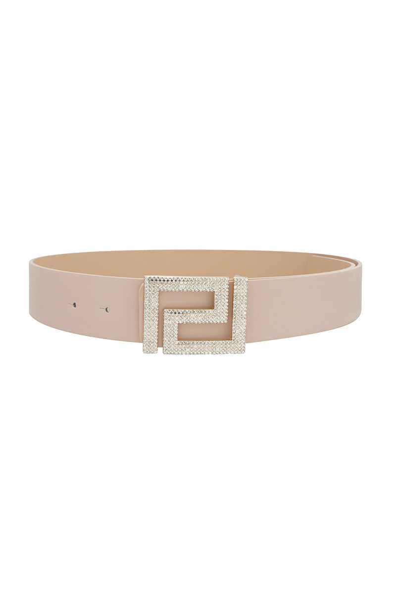 Rhinestone Pave Geo Shape Belt - lolaluxeshop