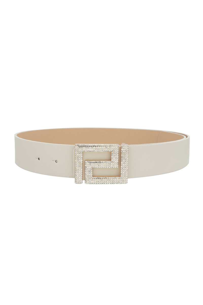 Rhinestone Pave Geo Shape Belt - lolaluxeshop