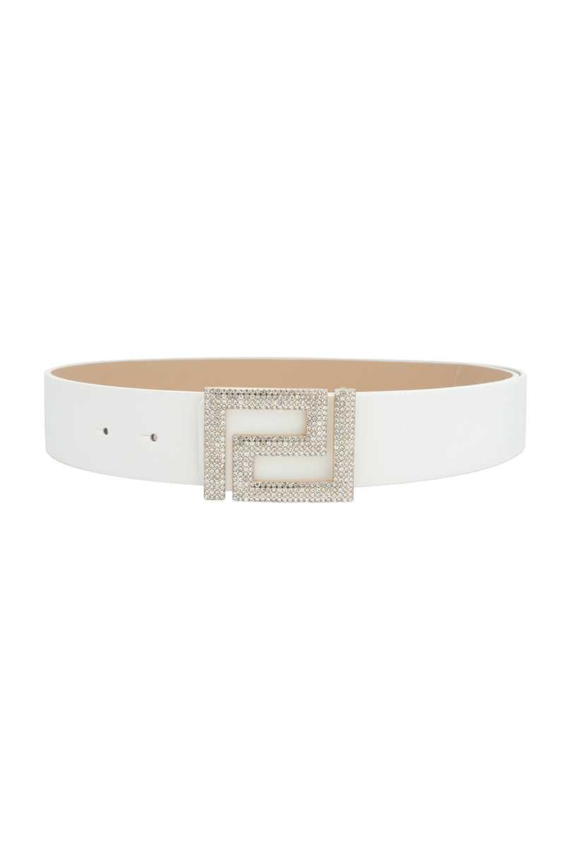 Rhinestone Pave Geo Shape Belt - lolaluxeshop