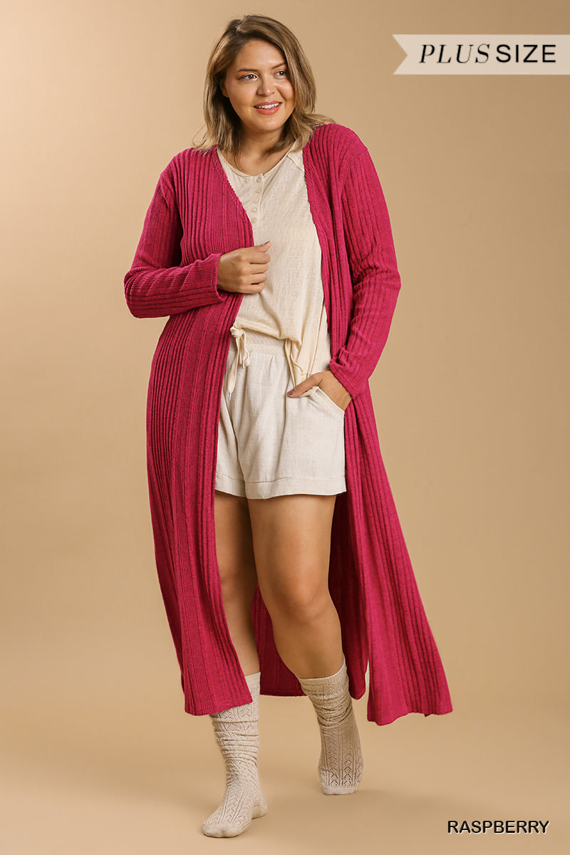 Open Front Long Body Cardigan - lolaluxeshop