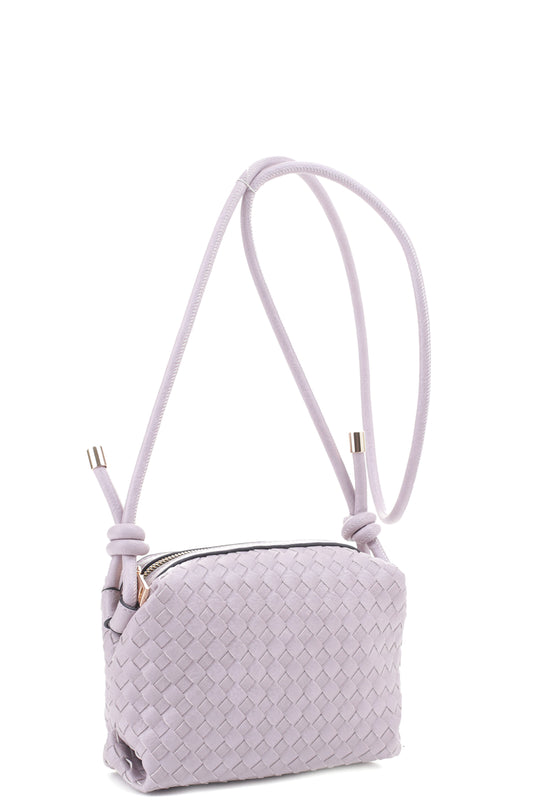 Braid Texture Zipper Crossbody Bag - lolaluxeshop