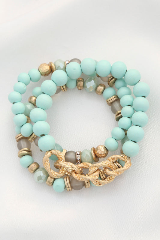 Circle Link Beaded Bracelet Set - lolaluxeshop