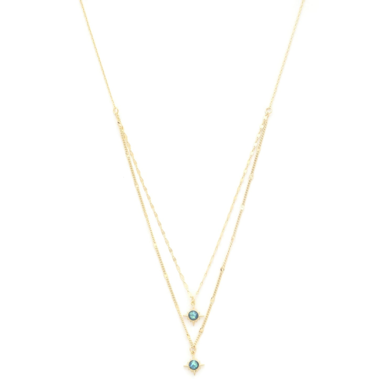 Double Star Crystal Layered Necklace - lolaluxeshop