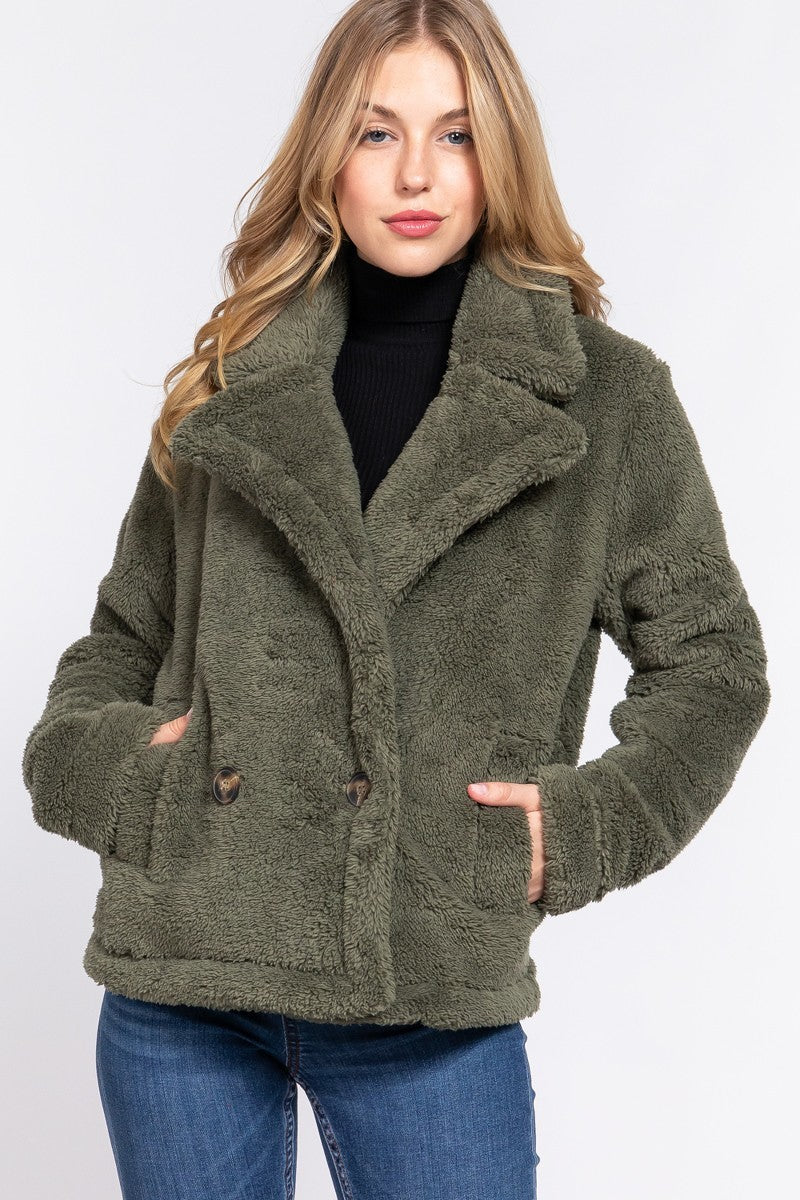 Faux Fur Sherpa Jacket - lolaluxeshop