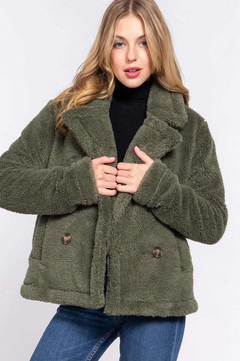 Faux Fur Sherpa Jacket - lolaluxeshop