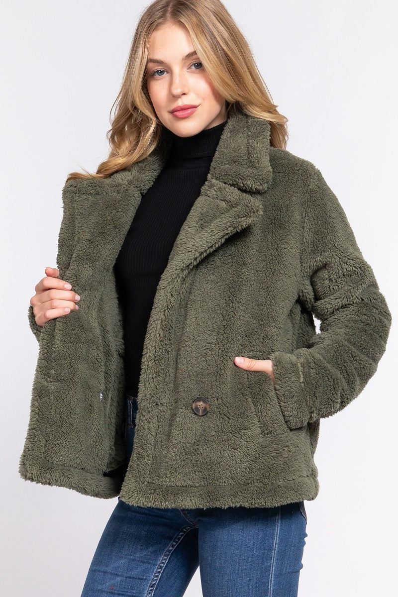 Faux Fur Sherpa Jacket - lolaluxeshop