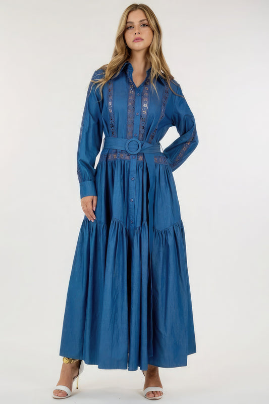 Long Sleeve Maxi Dress - lolaluxeshop