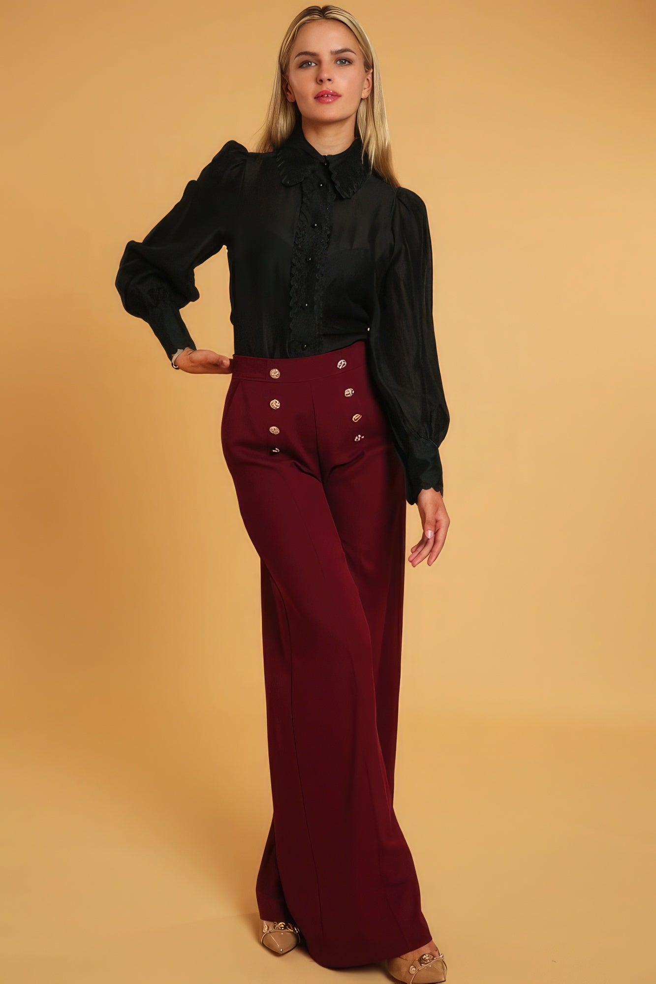 High Waisted Dressy Pants - lolaluxeshop