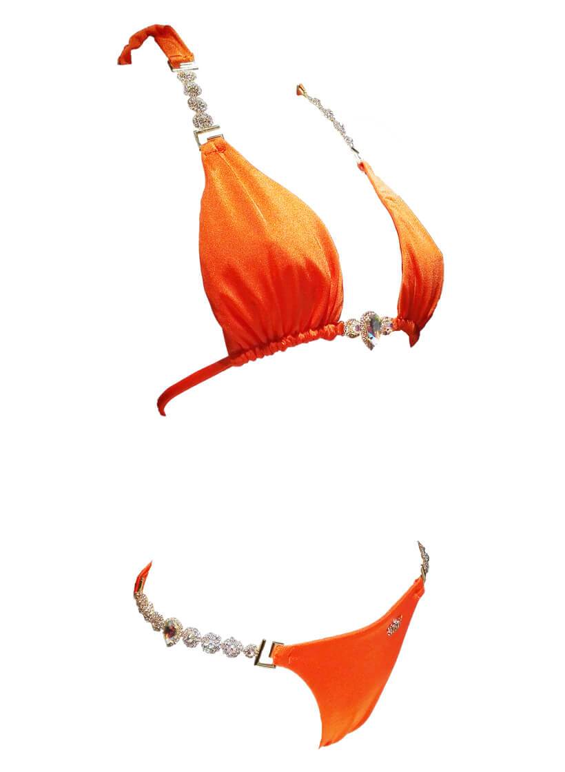 Belle Triangle Top & Skimpy Bottom - Orange - LOLA LUXE