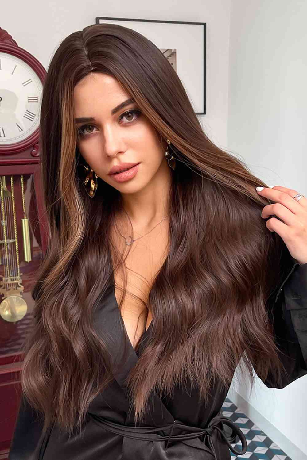 Full Machine Long Wave Synthetic Wigs 26'' - lolaluxeshop