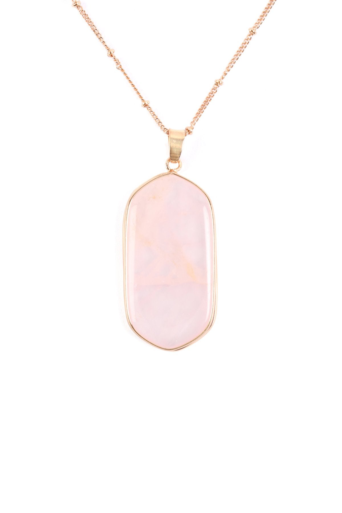 Hdn3184 - Stone Pendant Charm Necklace - LOLA LUXE