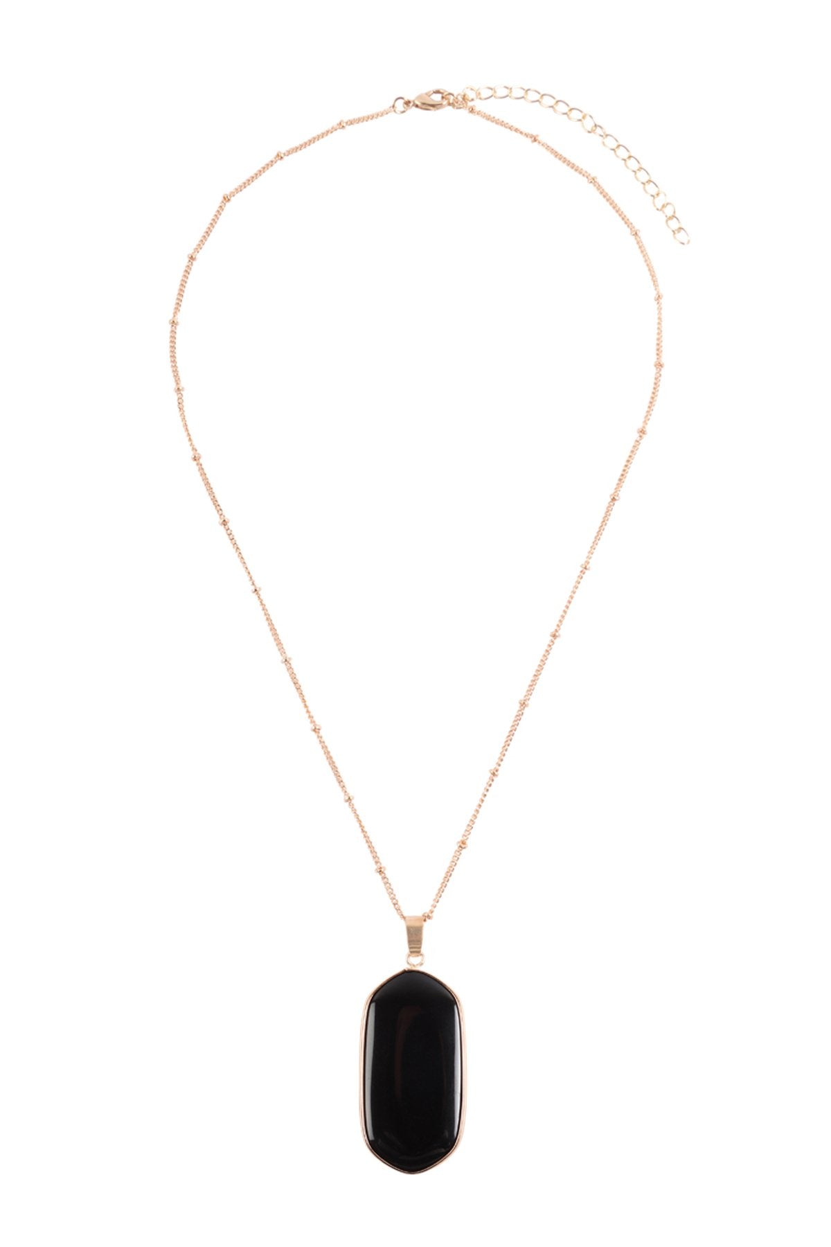 Hdn3184 - Stone Pendant Charm Necklace - LOLA LUXE