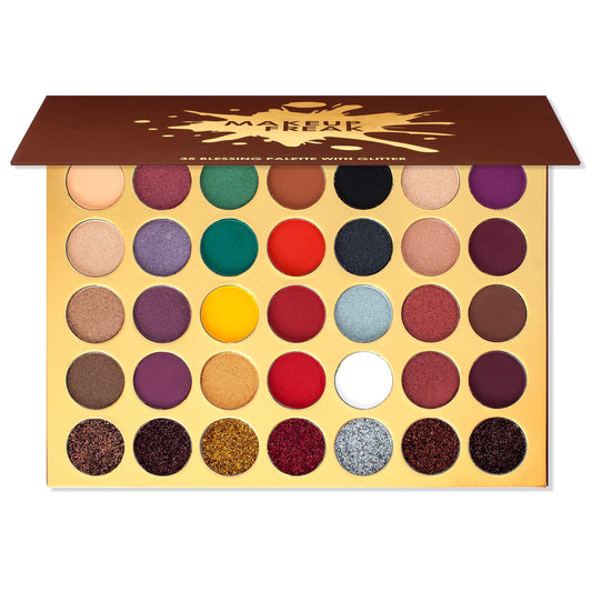 Makeup Freak Blessing 35 Color Pigmented Eyeshadow Palette With Glitter Autumn - LOLA LUXE