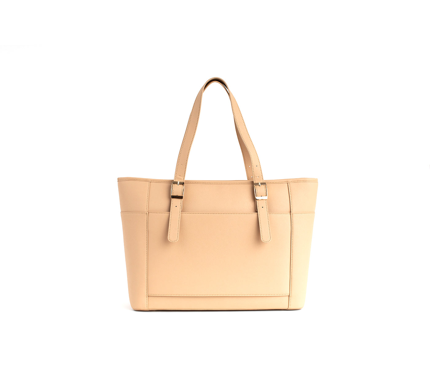 Miley - Light Brown Vegan Leather Laptop Bag - lolaluxeshop